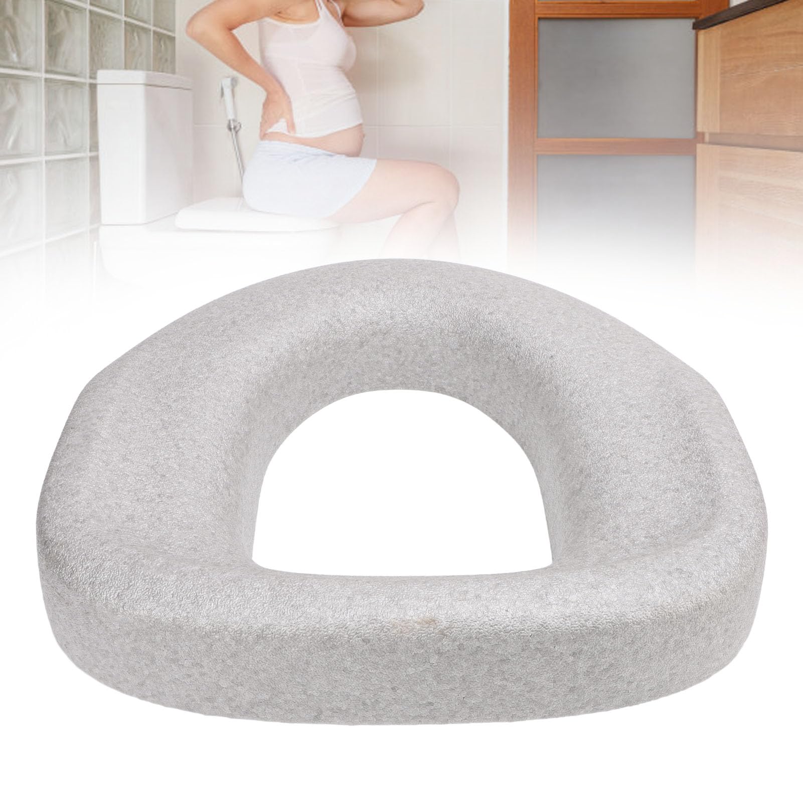 Luocute Cuscino per WC Rialzato, Cuscino per WC Rialzato Imbottito Comodo, Misura Universale, per Anziani, Donne Incinte e Persone con mobilità Limitata, Texture Morbida e Confortevole