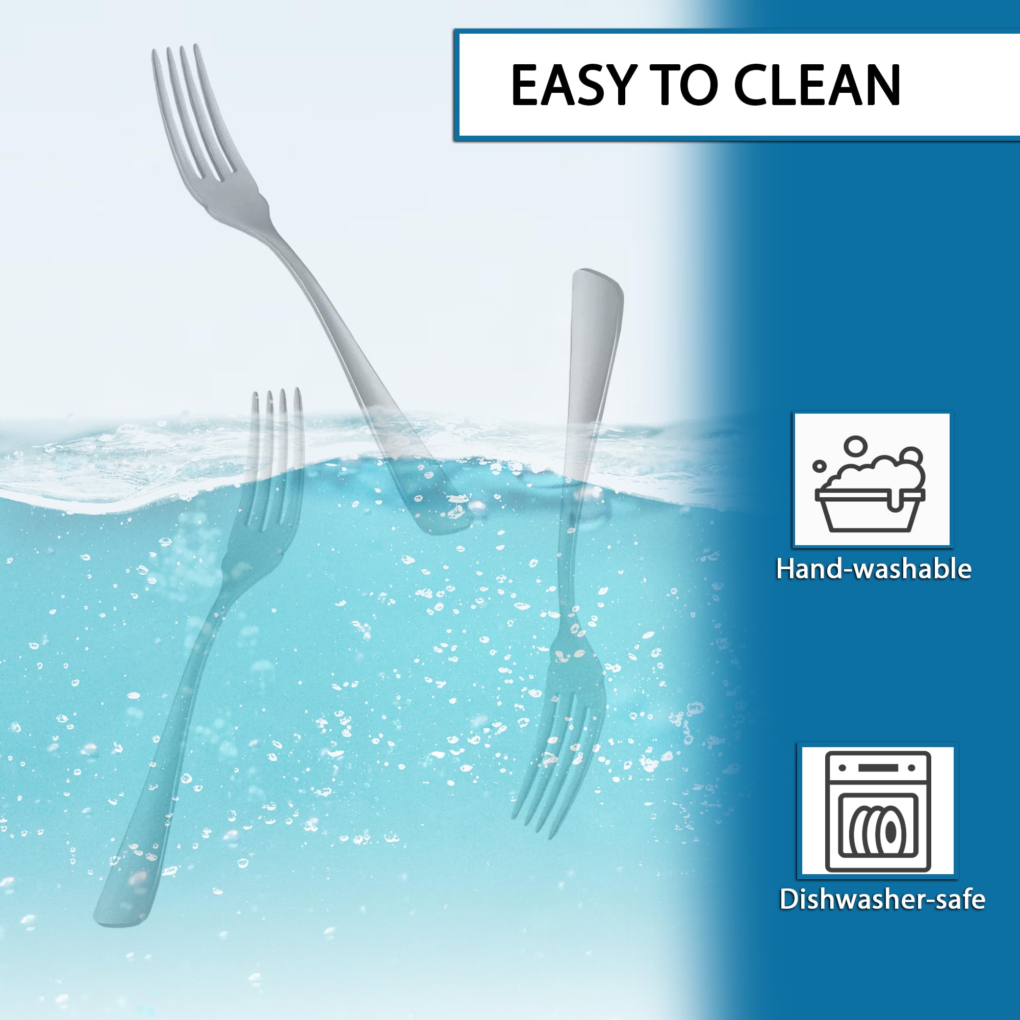 Tenedor de pescado de acero inoxidable 6 piezas tenedore especiales para pescado duradero con acabado espejo apto para lavavajillas diseño moderno