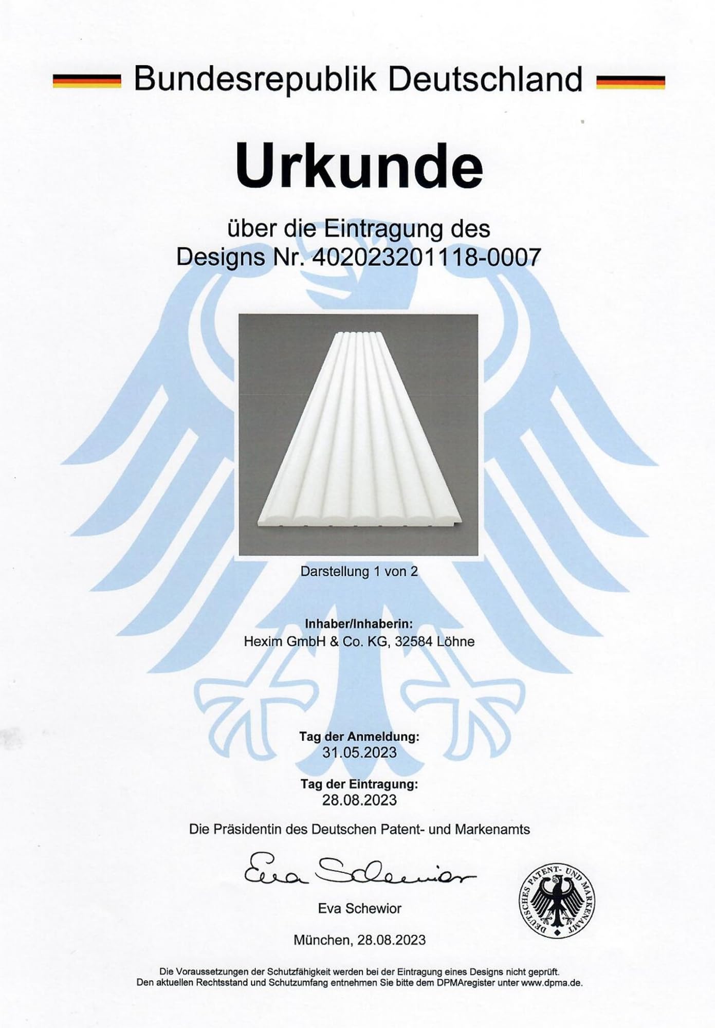 HEXIMO Lamellenwand (1.84 m²) aus XPS - Lamellen Wandpaneele Lamellenverkleidung Akustikpaneele weiß (4 Paneele, HLM-4-01 weiß) Paneele Wandleiste Platten Wand Deko