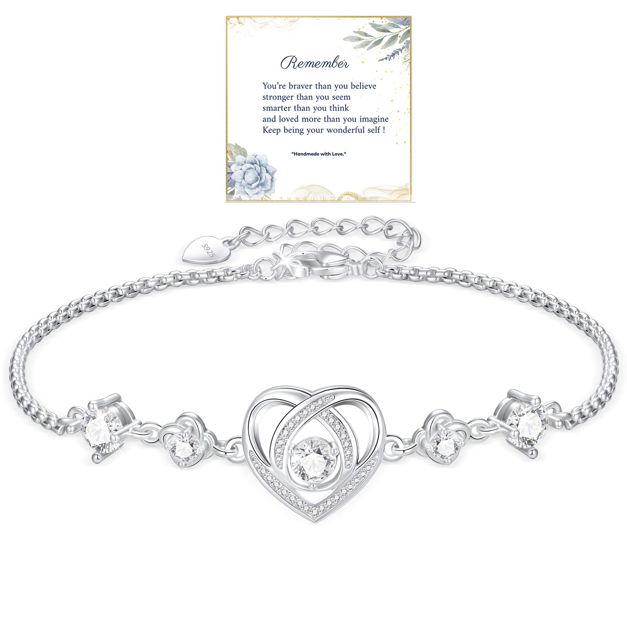 Fiore Bracciale Rigido Zircone Cubico Polsino Per Tutti Nero