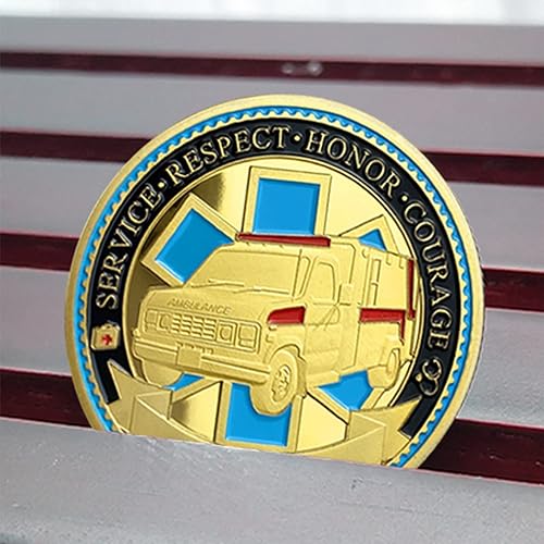 Miniatura 7 de Moneda de reto EMSEMT Servicios médicos Moneda de agradecimiento de oración de paramédicos