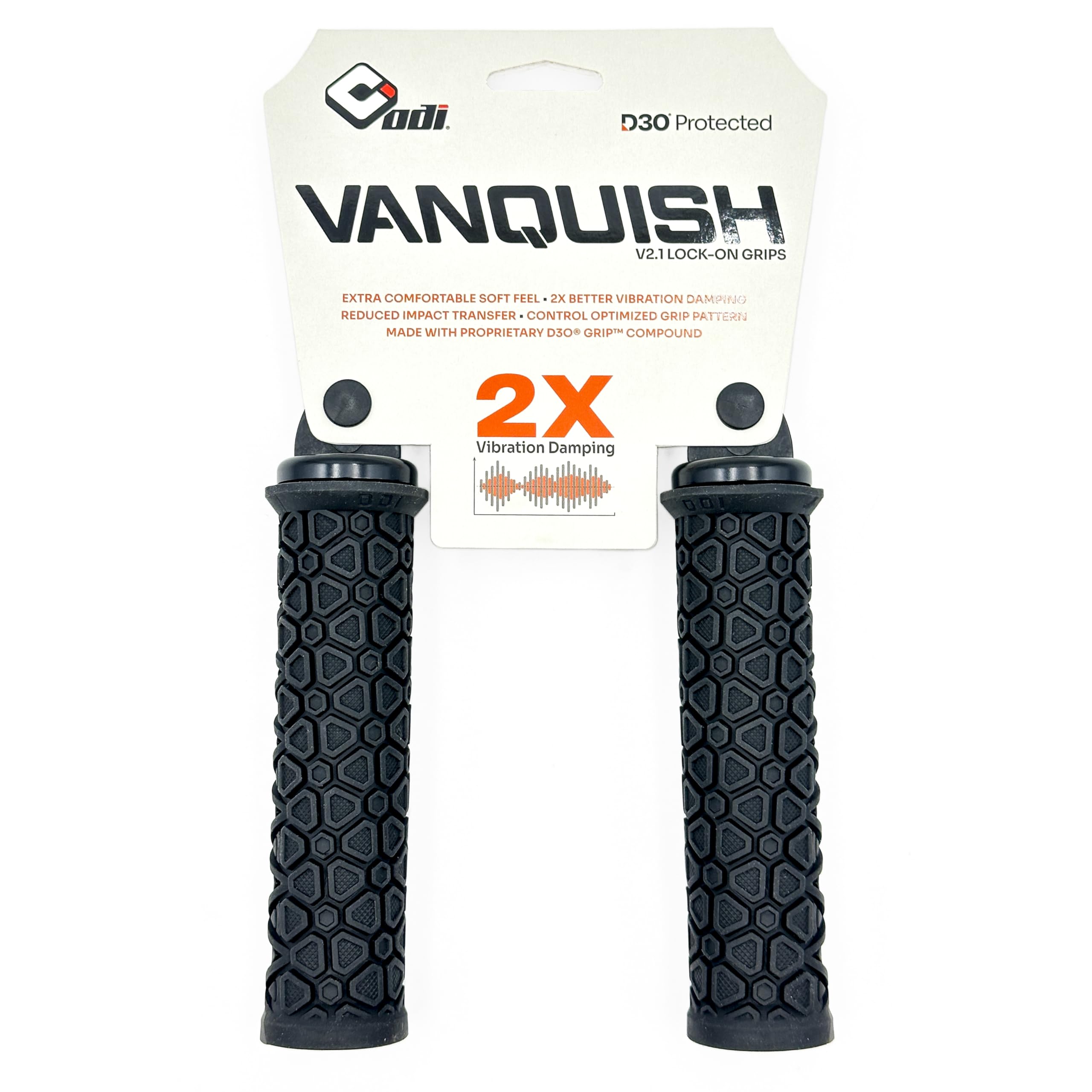 Amazon.com : ODI Vanquish v2.1 Grips Black/Graphite, Pair | bike