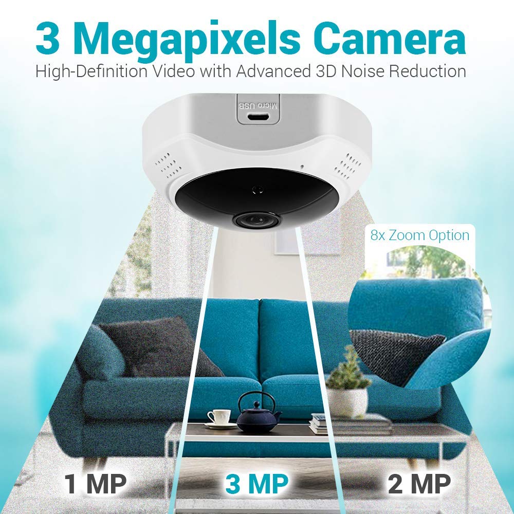 Vimtag F2 Panoramic Smart Camera 3mp Night Vision Smart Motion