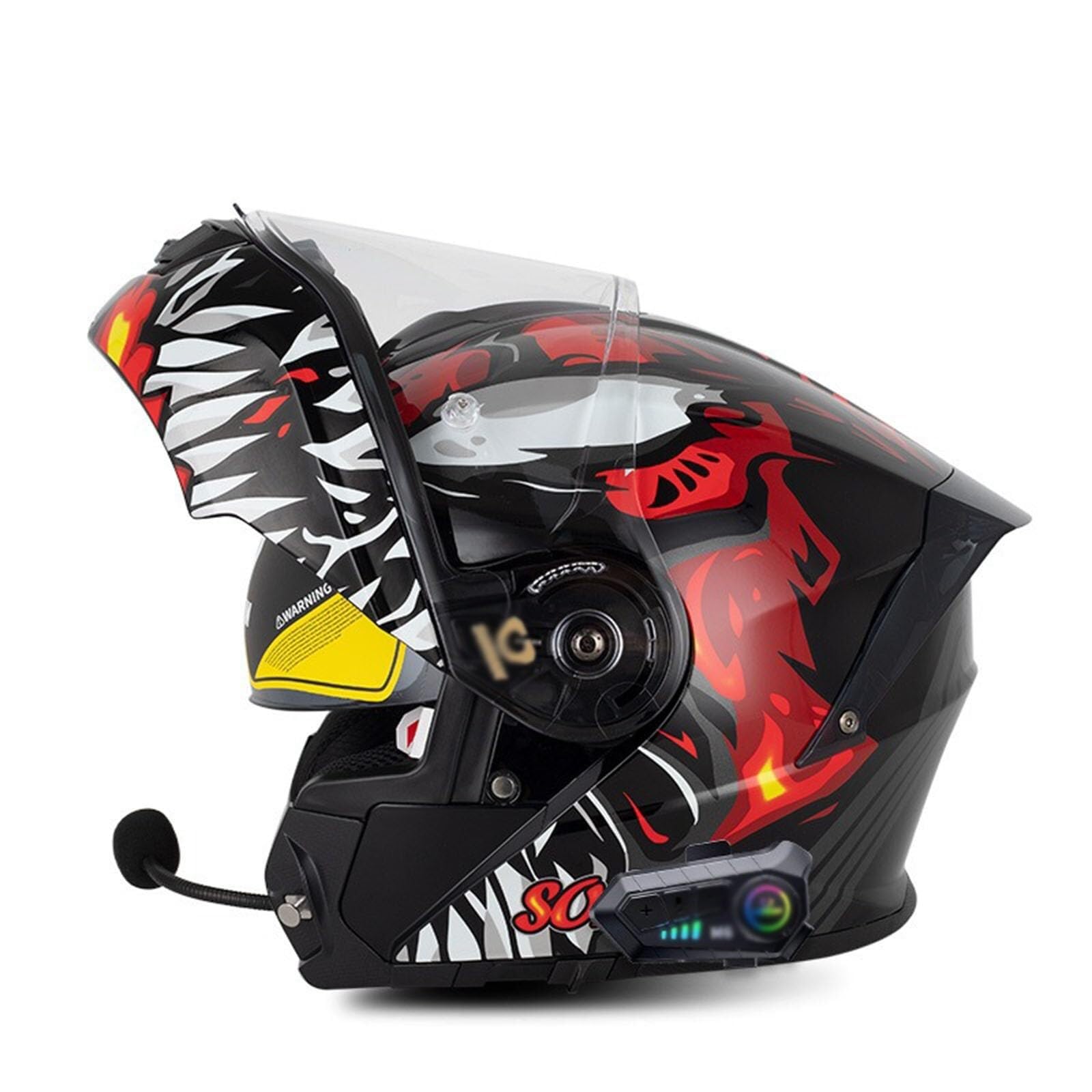 Casque modulable moto Bluetooth résolvant le manque d'espace