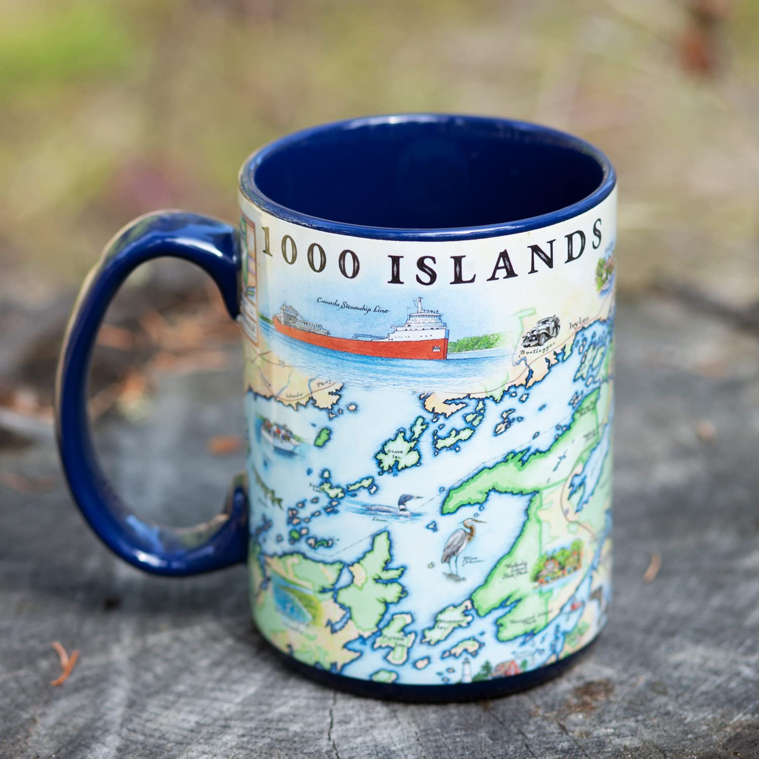 Amazon.com | Xplorer Maps 1000 Islands Map Ceramic Mug (16oz)  BPA-Free Coffee  Cup for Hot & Cold Drinks  Perfect for Office, Home, or Gift: Coffee Cups  & Mugs