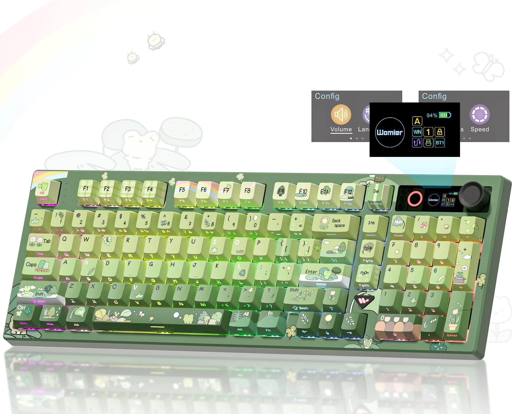 Amazon.com: Womier L98 Frog Wireless Mechanical Creamy Keyboard