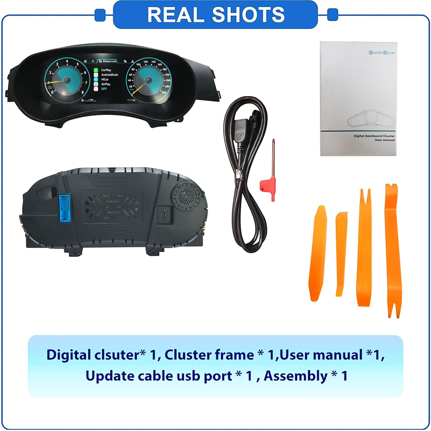 10.25 inch Digital Dash Instrument Cluster for VW 2010-2015 Skoda Superb, Digital Cluster Speedometer Instrument Replacement, Digital Gauge Cluster, Cluster Replacement, Digital Dashboard