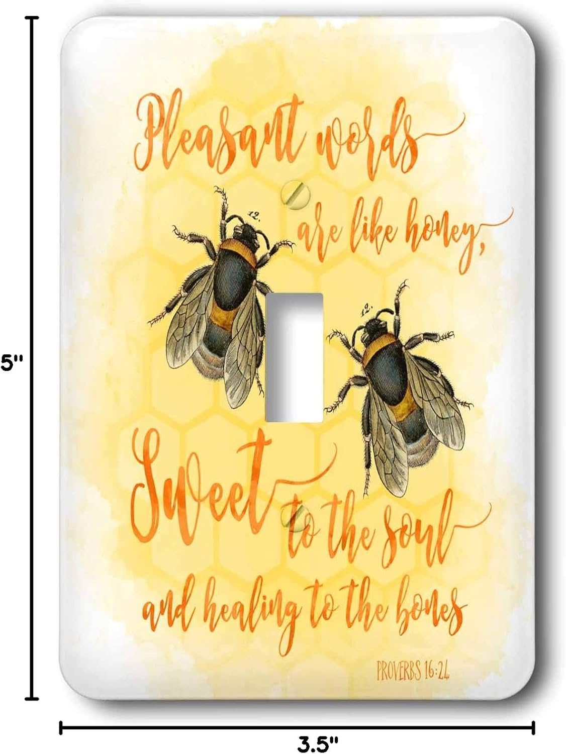 3dRose Bees Bible Quote single toggle switch