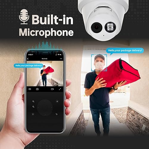 Miniatura 7 de DS-2CD2383G2-IU 28MM 8MP 4K Torreta PoE IP cámara de red al aire libre interior con audio