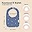 KeaBabies 8-Pack Organic Baby Bibs for Boys, Girls - Super Absorbent Cotton Drool Bibs for Baby Girl & Boy, Teething Toddler, Drooling Newborn, Ultra Soft & Machine Washable (Marine Muse)