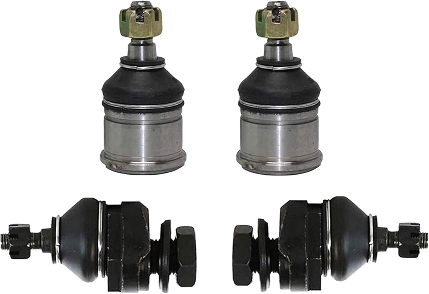 4 Pc Suspension Kit Lower Ball Joints + Upper Adjustable Ball Joints K90492 K9802 Compatible with 1992-2001 Honda Civic Integra CR-V Acura EL - PartsW