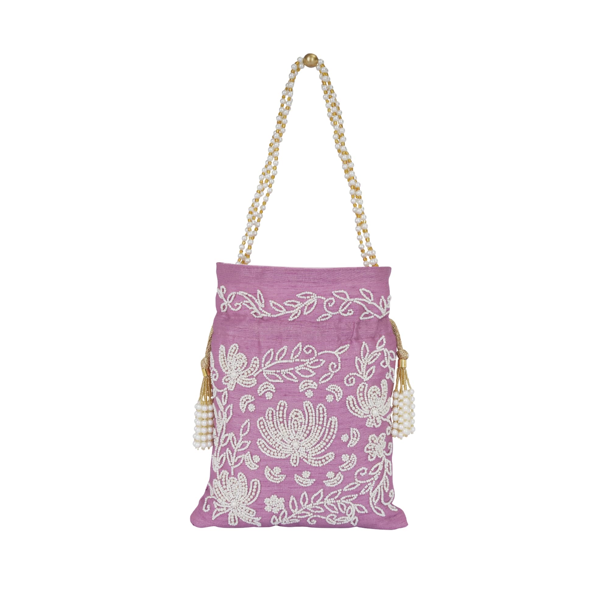 Women'S Potli - Lilac Printed Design-image-43