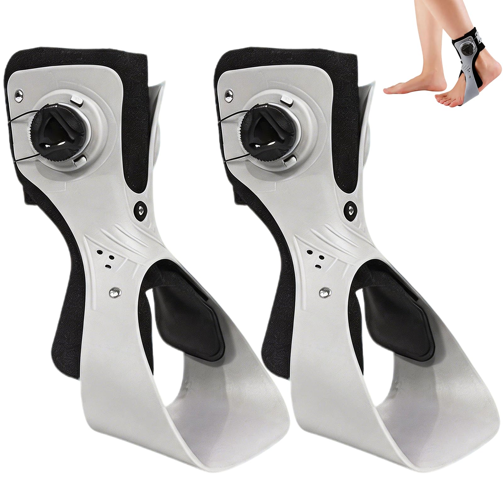 BRGD 1 Paire Orthèse de Pied Tombant, Réglable Bande de Soutien du Pied Stabilisateur de Cheville pour Chaussures, L'entraînement et Marche
