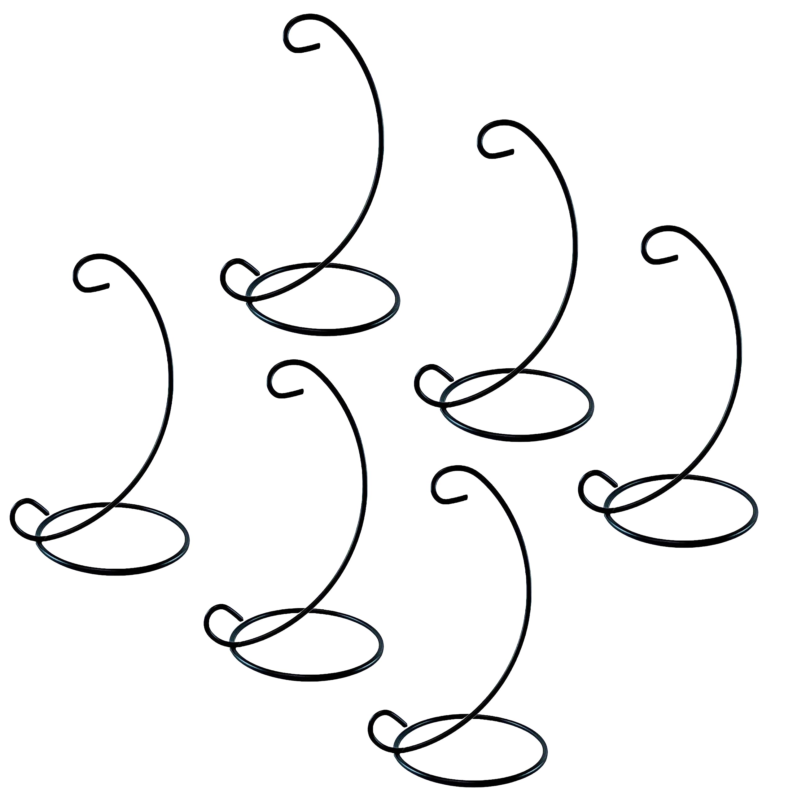 BANBERRY DESIGNS Ornamentständer – Schmiedeeisen, schwarz, 6 Stück – 33 cm hoch – Weihnachtsdekoration, Terrarienhalter, Glaskugeln, Laternen