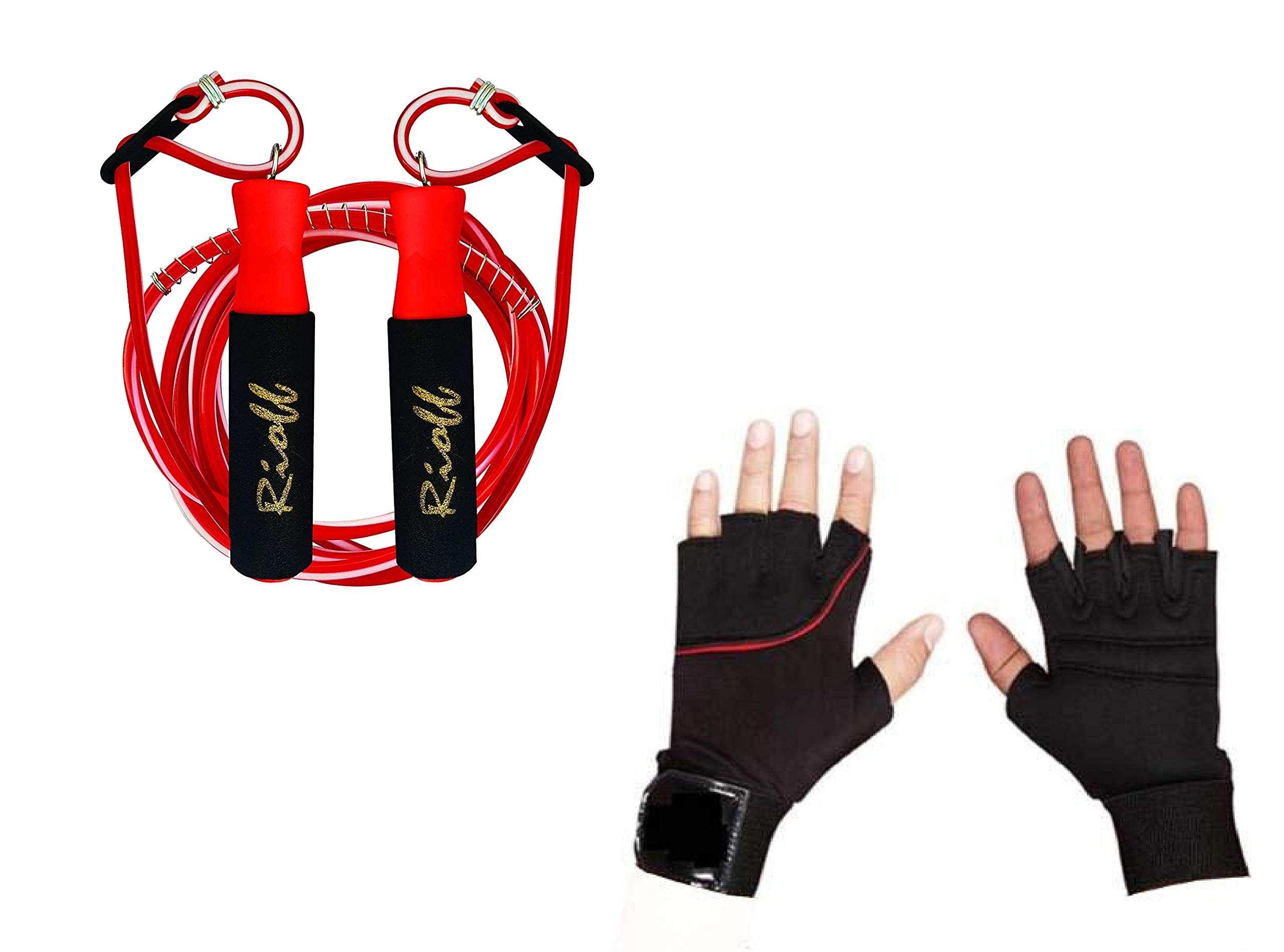 Rioff Weight Lifting Gloves, Gym Gloves, Workout Gloves with Wrist Wraps, Exercise Gloves for Cross Training, Pull Ups, Fitness, Powerlifting, for Men & Women (Gloves-Skipping Rope-RA) (B099G84HNZ) Amazon Price History, Amazon Price Tracker