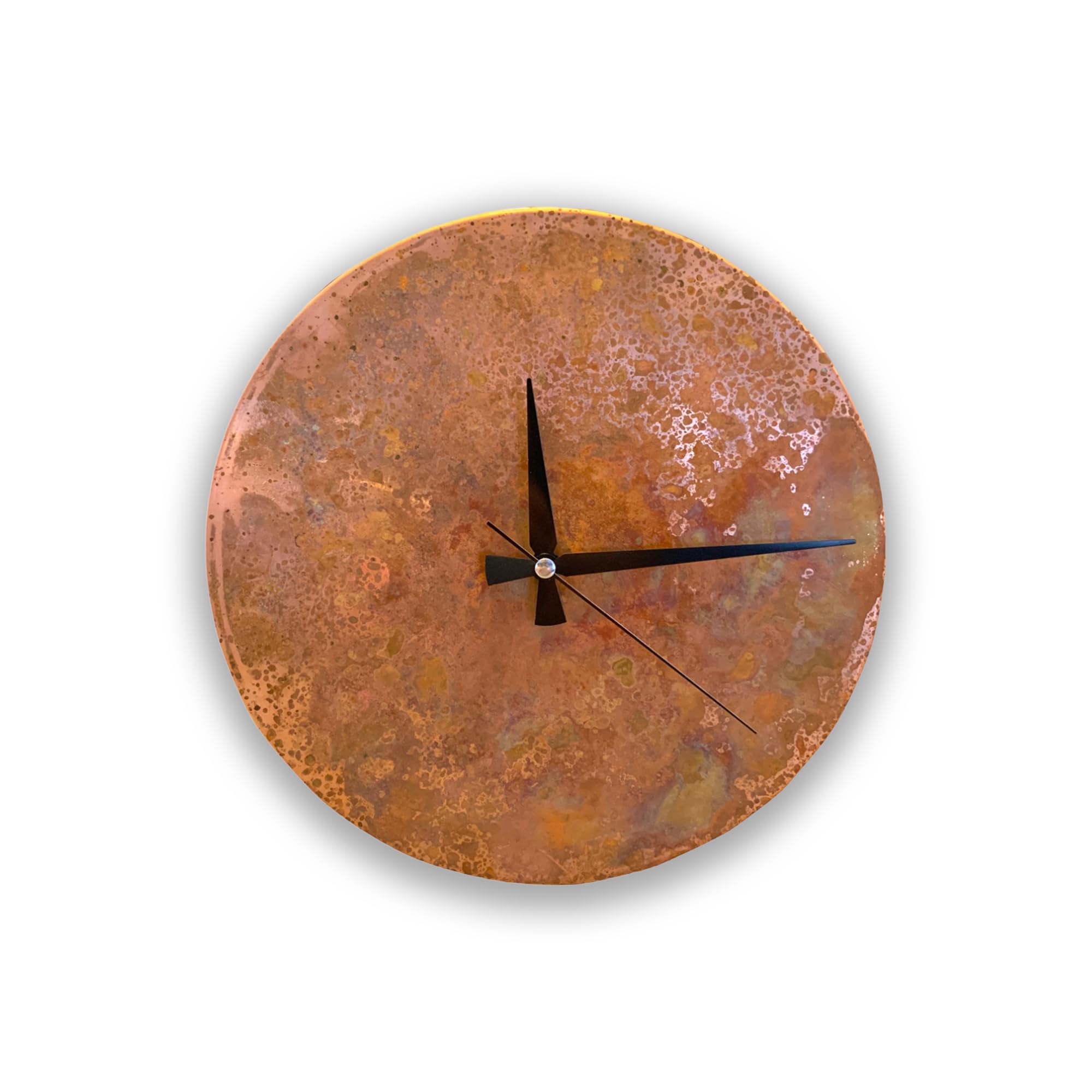 Handmade Copper Wall Clock Artisan Touch in Every Piece - Tree of Time Wall Decor Copper Clock for Living Room, Office, Kitchen & Bedroom (Rusty Clock