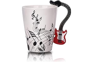 12.9oz Guitar Coffee Mug, Perfect Gift for Musicians