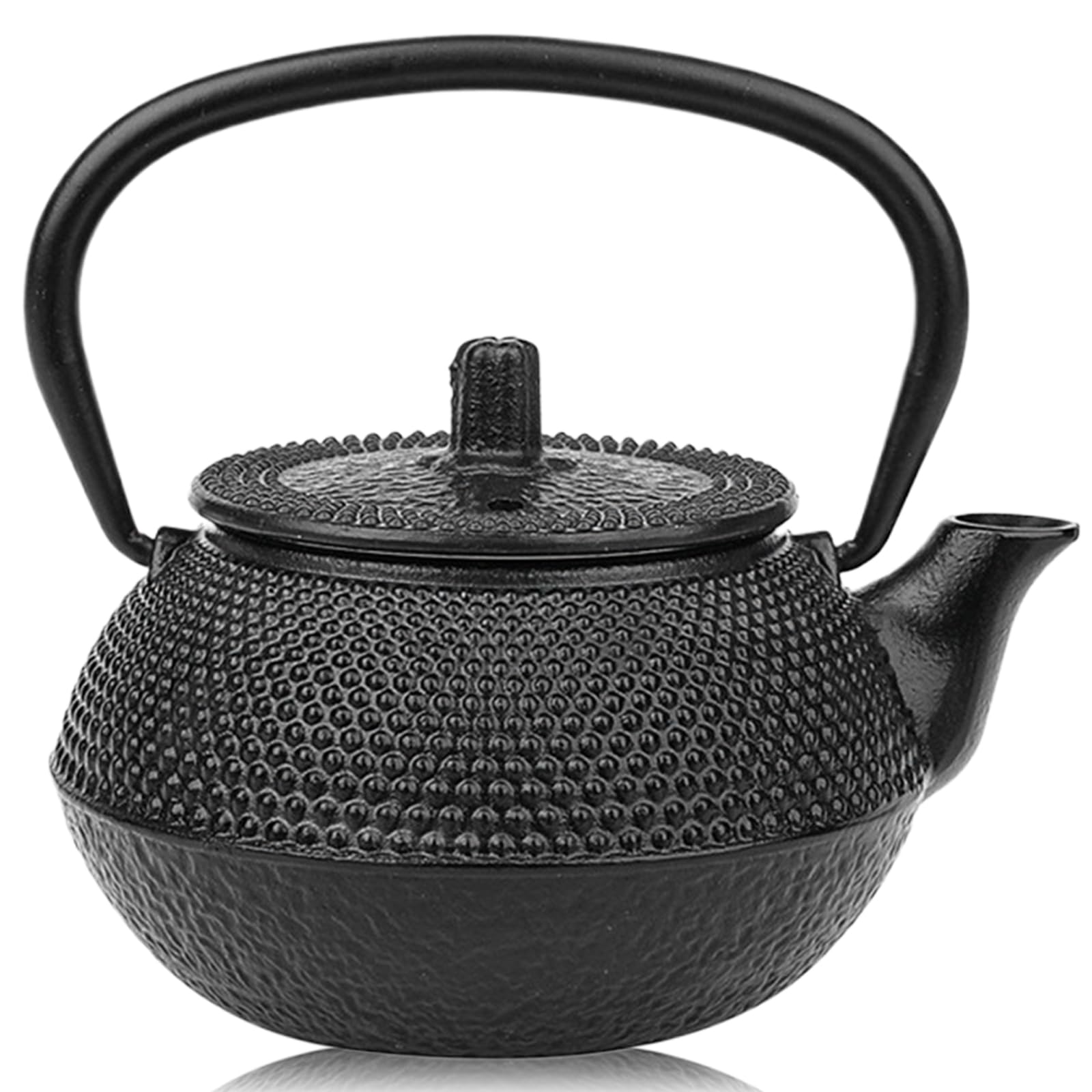 Xweptuy Cast Iron Tea Kettle, 10Oz Japanese Cast Iron Teapot Black Teapot Japanese with Removable Infuser Gas Induction Cooker Stovetop Safe