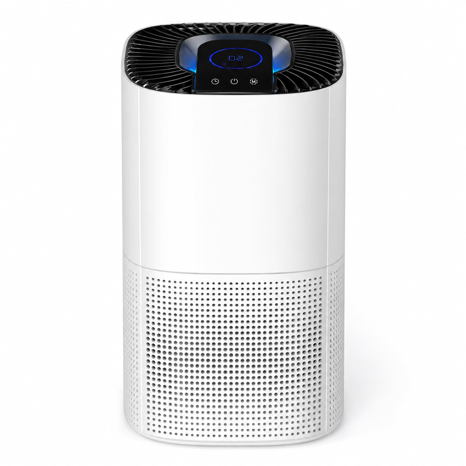 ZAFRO Air Purifiers for Home Bedroom Dorm Up to 1110 Ft², H13 HEPA Filter | Smart Auto Mode, Air Quality Sensor, 1-12H Timer & Low Noise, Energy Saving, 360° Intake Air Cleaner for Dust, Smoke, Pollen, Pearl White(1100 sq.ft)