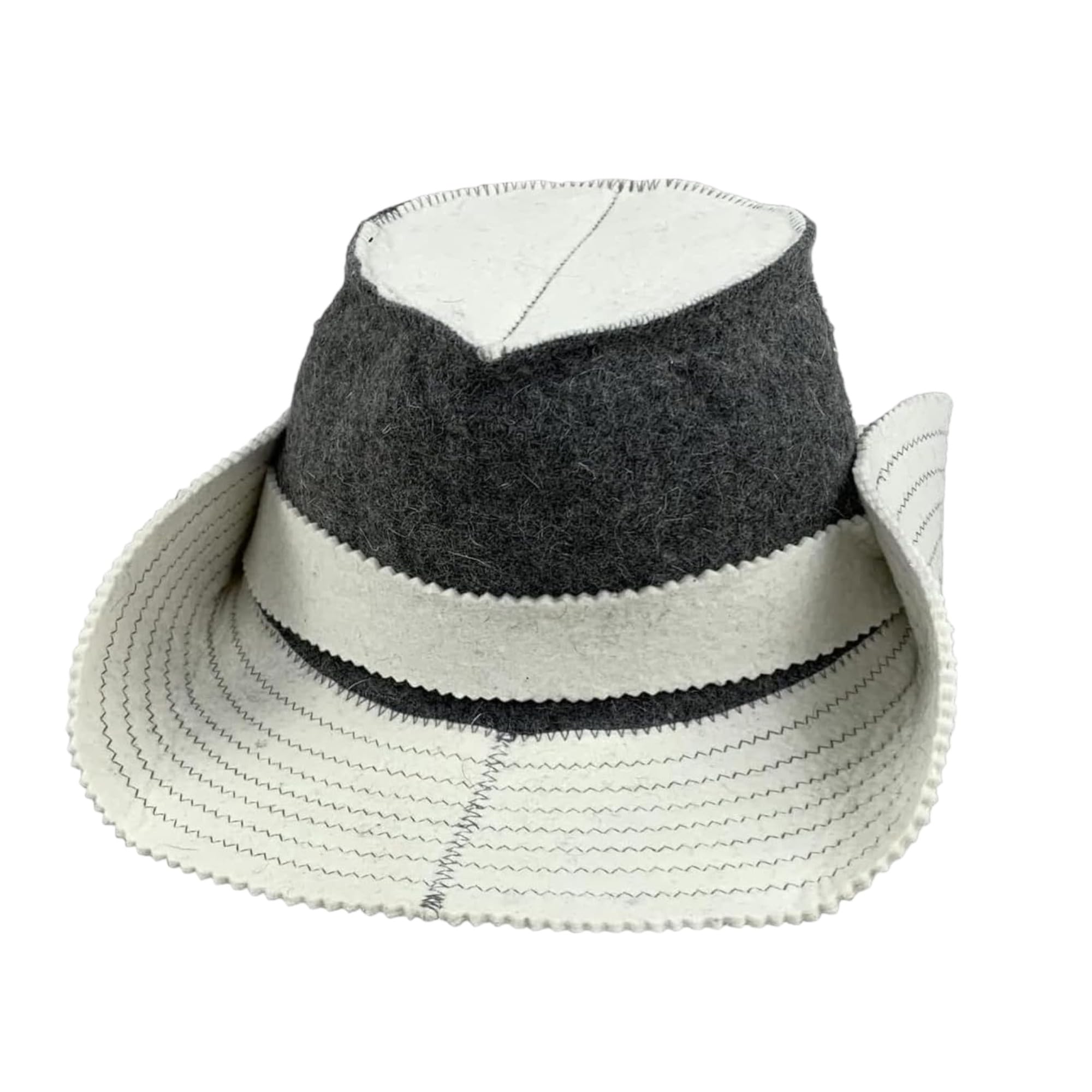 Chapeau en feutre pour sauna isolant et thermorégulateur style cowboy - 7