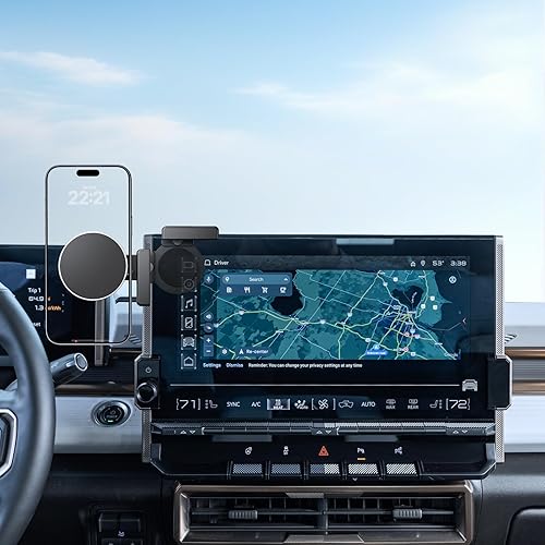 Soporte magnético ajustable de 360 para GMC Hummer 2022-2026 pantalla de 13.4 pulgadas, compatible con pantalla para soporte magnético MagSafe para