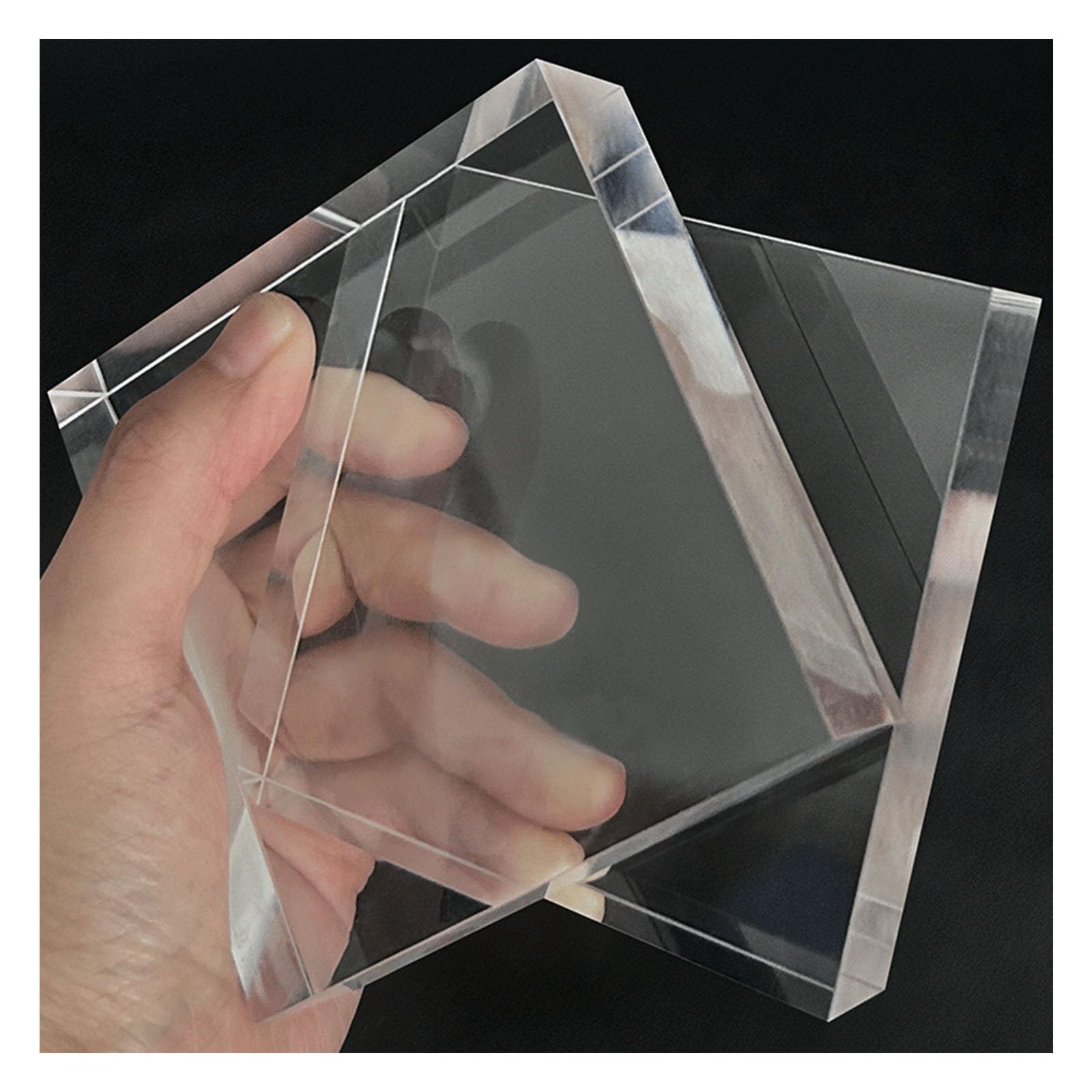Płyty akrylowe Szkło, Szklany panel akrylowy, kwadratowy, grubość 20 mm, 12 cm x 12 cm (2 szt.)(8cm x 8cm(6pcs))