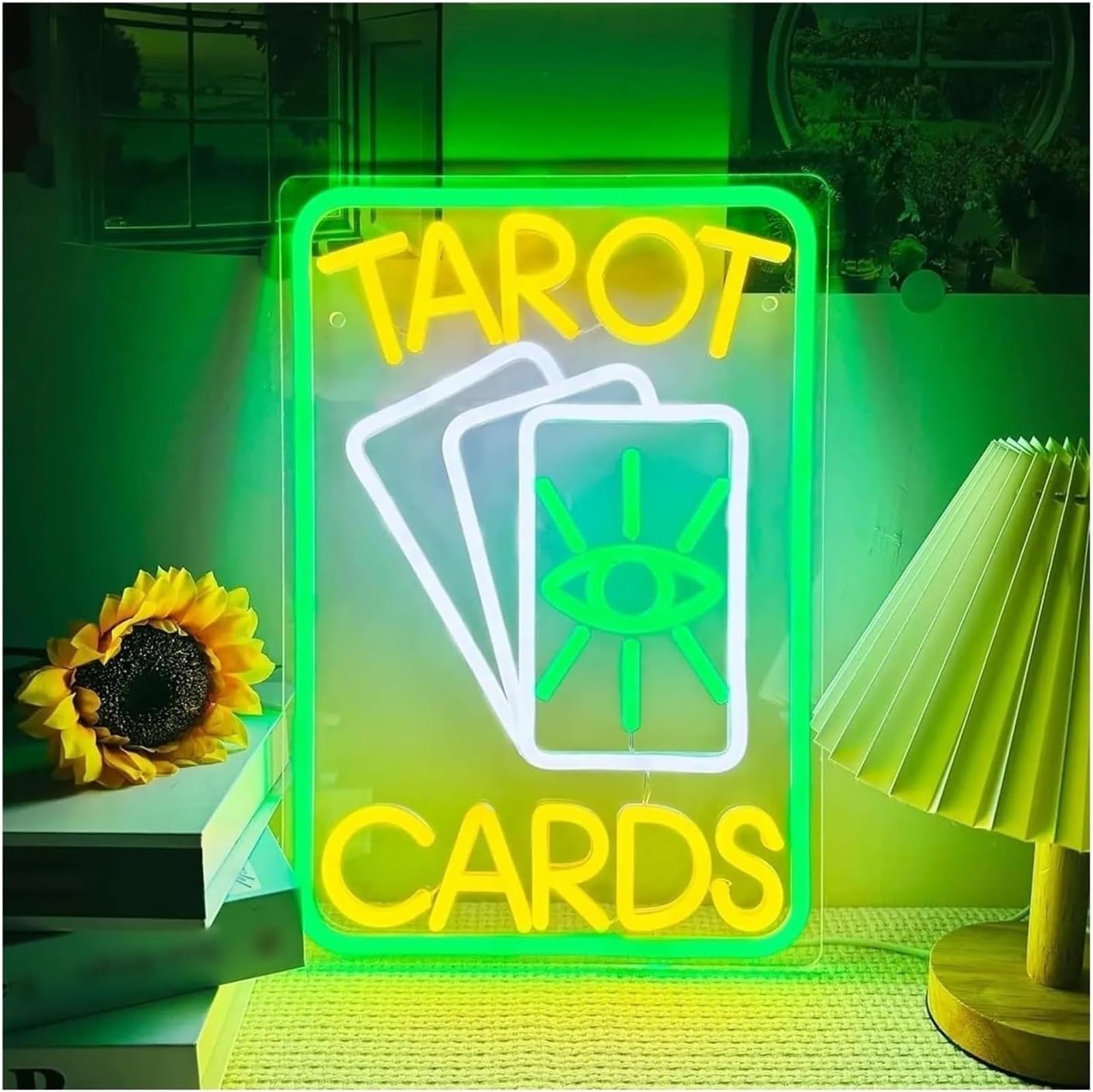 Zynther Neon lamp Tarot Cards for neon Sign LED Night Light for man Cave Party Home Decor for Powered Dimmable