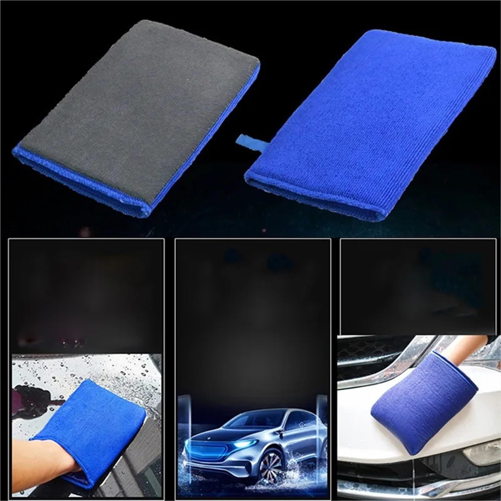 Guanti for Lavaggio Auto Con Barra Di Argilla Da 2 Pezzi | Strumenti Auto Care Asciugamano Dettagli auto Panno pulito Polacco Argilla Bar Mitt