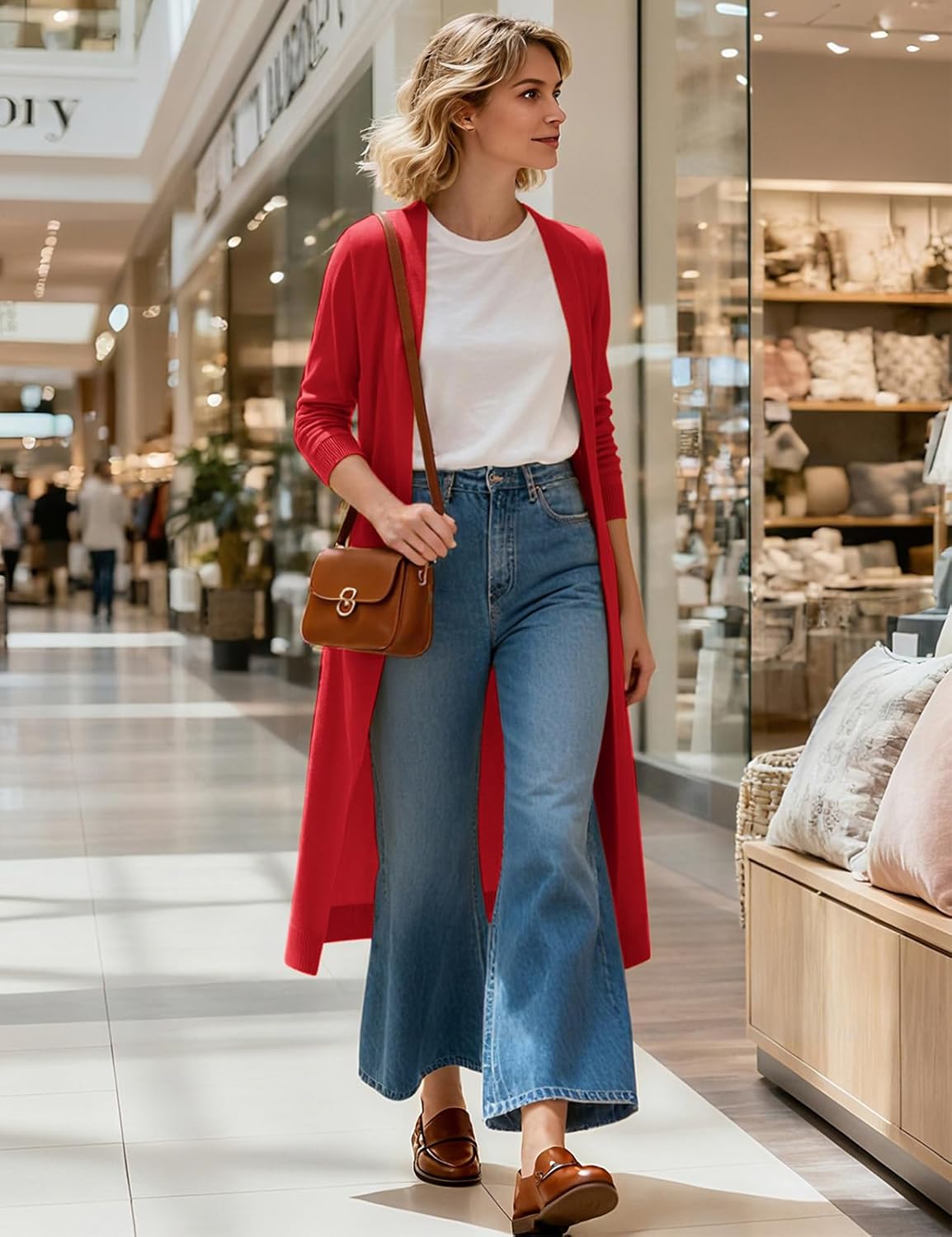 GRACE KARIN Essential Solid Open Front Maxi Long Knitted Cardigan Sweater for Women - Image 3