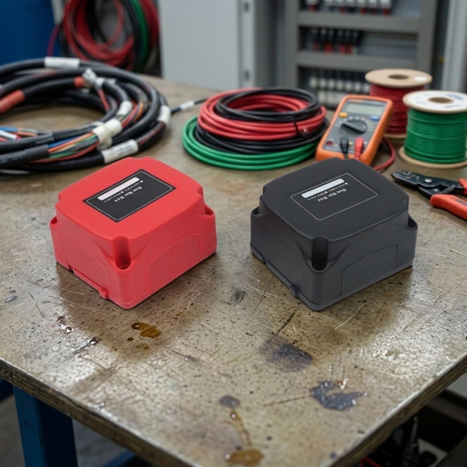 400A Sammelschiene Verteilerblock für m10 für 12V-48V DC Bus Bar Marine für wohnmobil Lkw Yacht Auto KFZ Solar Boot für caravan(red+black)