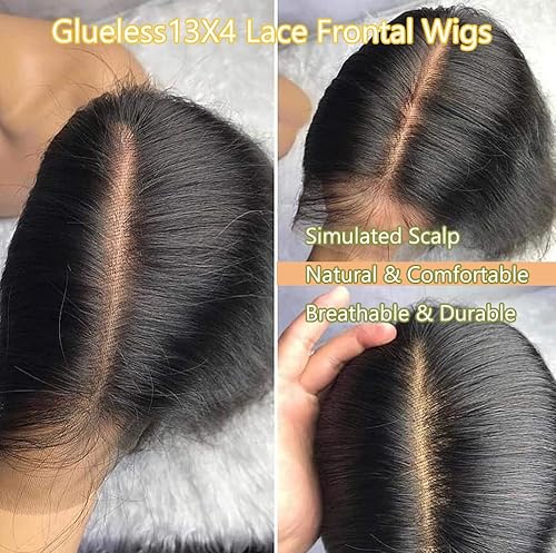 Miniatura 6 de Pelucas de cabello humano ondulado con encaje frontal HD de 13 x 4, pelucas de cabello humano para mujeres negras, densidad del 180 %, pelucas de