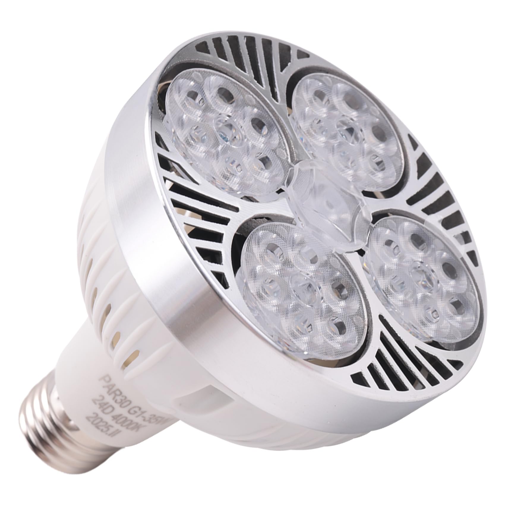 Awaovv White E27 35W Led Plant Grow Light Bulb, 4000K Full Spectrum Warm Plant Lights Indoor, Plant Lights Growth Lamps For Garden Greenhouse, Seedlings
