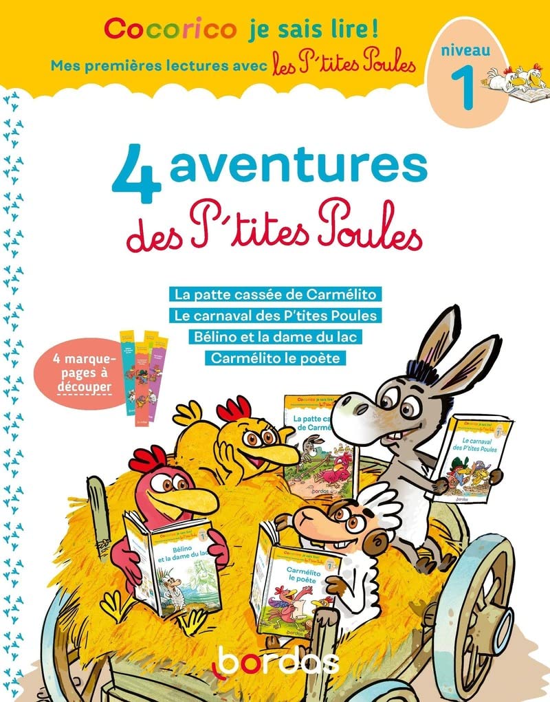 Cocorico Je sais lire ! 1res lectures - 4 aventures P'tites Poules - Niveau 1 - Tome 2 (2)