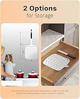 Vista 6 de Pala de pizza de 12 pulgadas, pala de aluminio para pizza (12 x 13.7 pulgadas) con diseño perforado y mango resistente al calor, herramienta