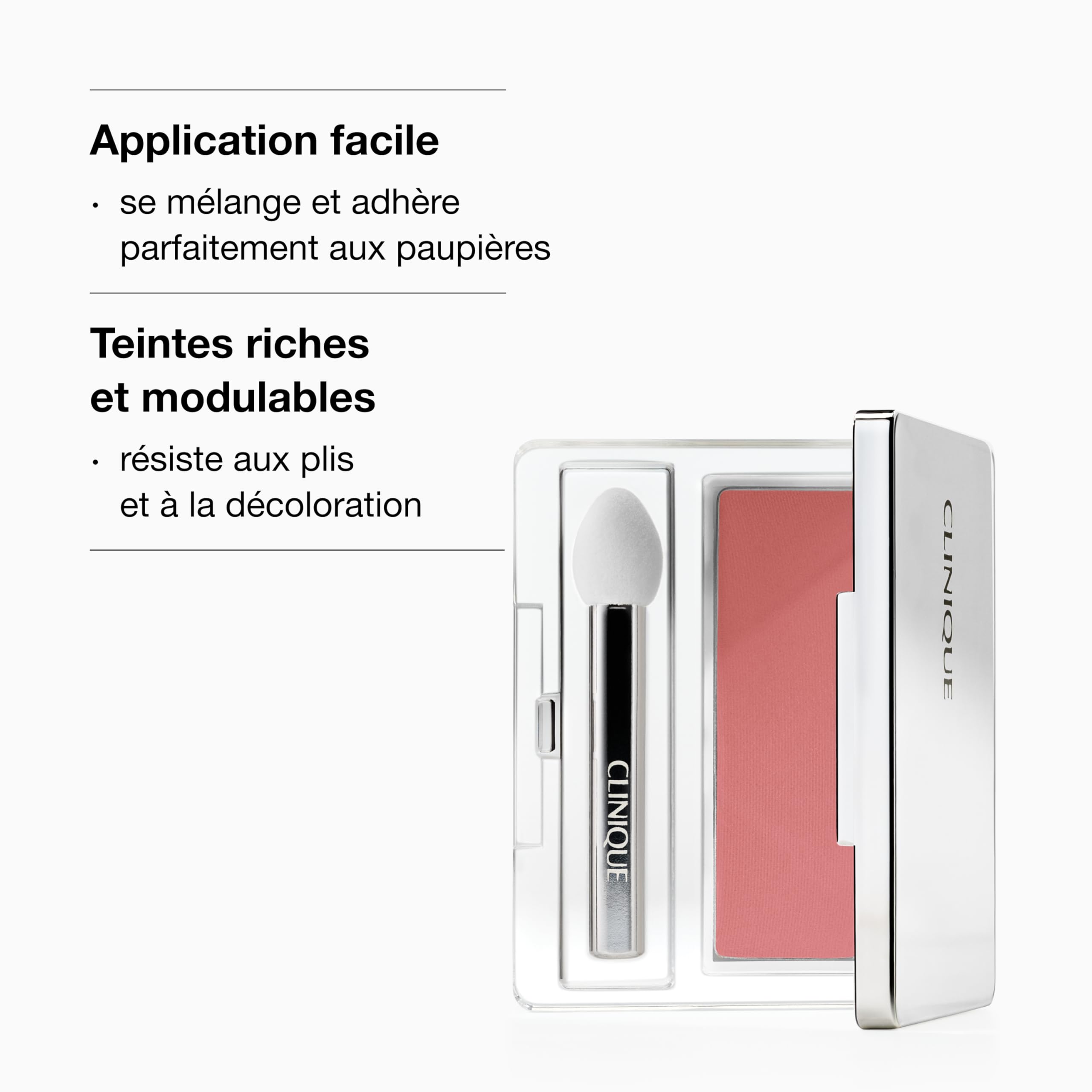 Clinique Ombre à Paupières 1 couleur All About Shadow| Longue Tenue, Convient aux yeux sensibles, Soumis à des tests d’allergie, 100% sans parfum