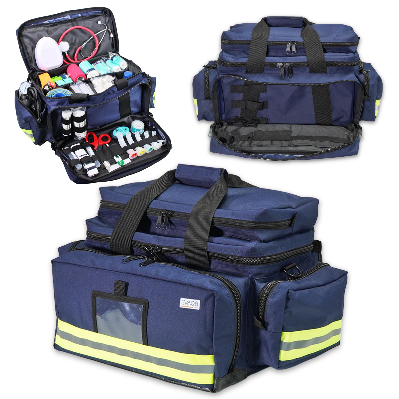Sponsored Ad – Medical Bag Navy Blue with Multiple Pockets and Compartments Unkitted Suitable for Community Nursing Paramedics Doctors