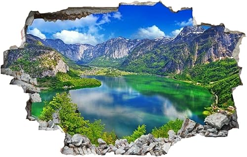 Miniatura 10 de Decoración de pared 3D de paisaje 3D, calcomanía de pared extraíble para habitación, palmeras, calcomanías de pared para niñas, niños, guardería,