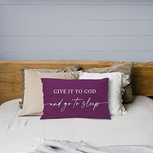 Miniatura 2 de Give It to God and Go to Sleep, funda de almohada decorativa para cama, funda de almohada de 12 x 20 pulgadas, funda de almohada decorativa para