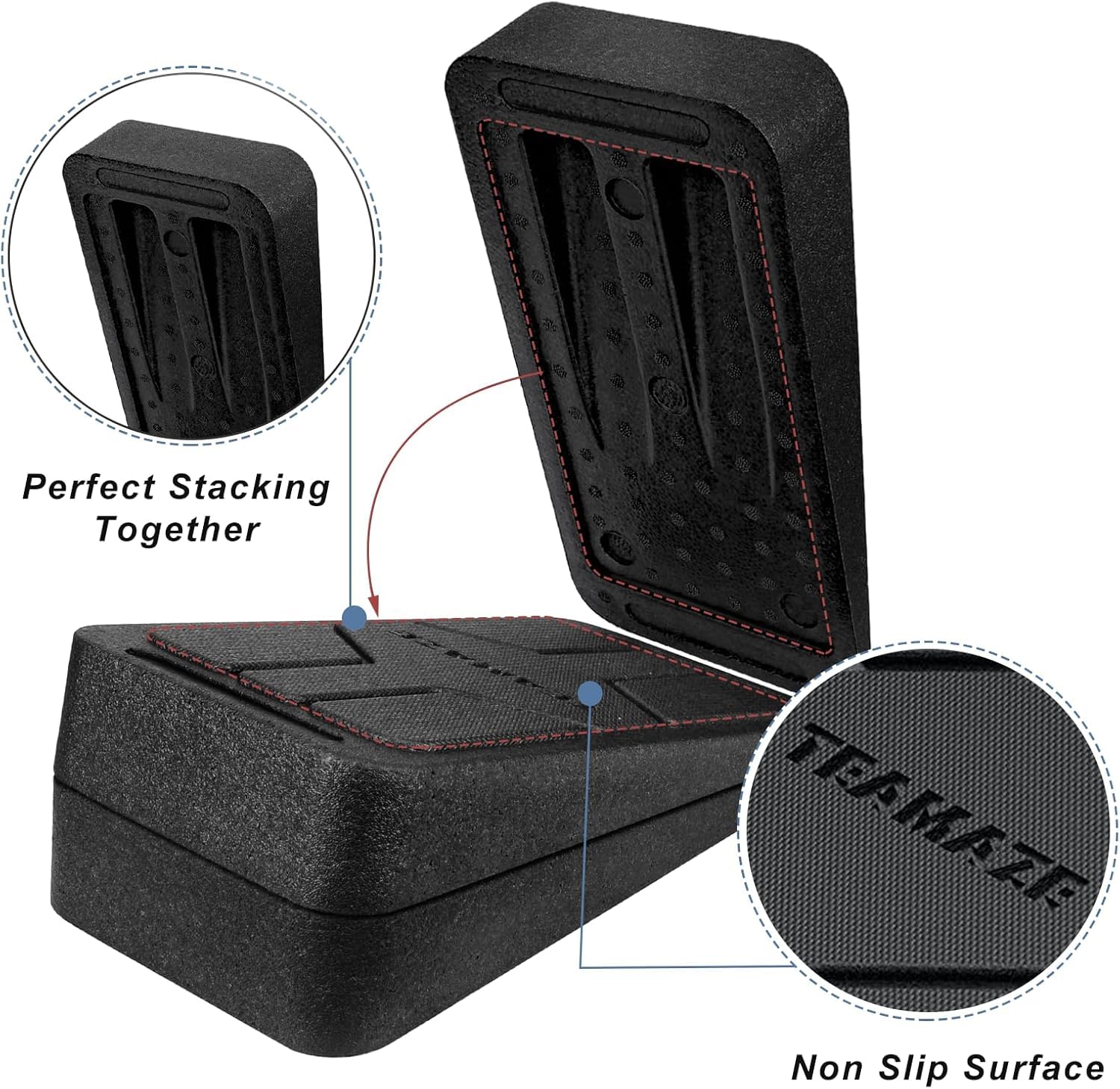 BOOSTEADY Wadendehner im 3er Set, verstellbare Winkel Wadenstretcher Slant Board für Wadendehnung rutschfester Gummi Squat Wedge Slant Board für Physiotherapie, Heimübungen, Kniebeugen, Wadendehnung