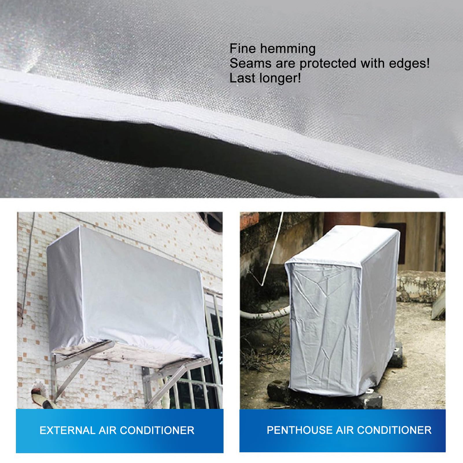 Telo Copri Climatizzatore per Unità Esterne, Coperture AC per Centrali Esterni Interni Casa, Telo Protettivo Mobili (105x40x75 cm / 41,3x15,7x29,5 pollici)