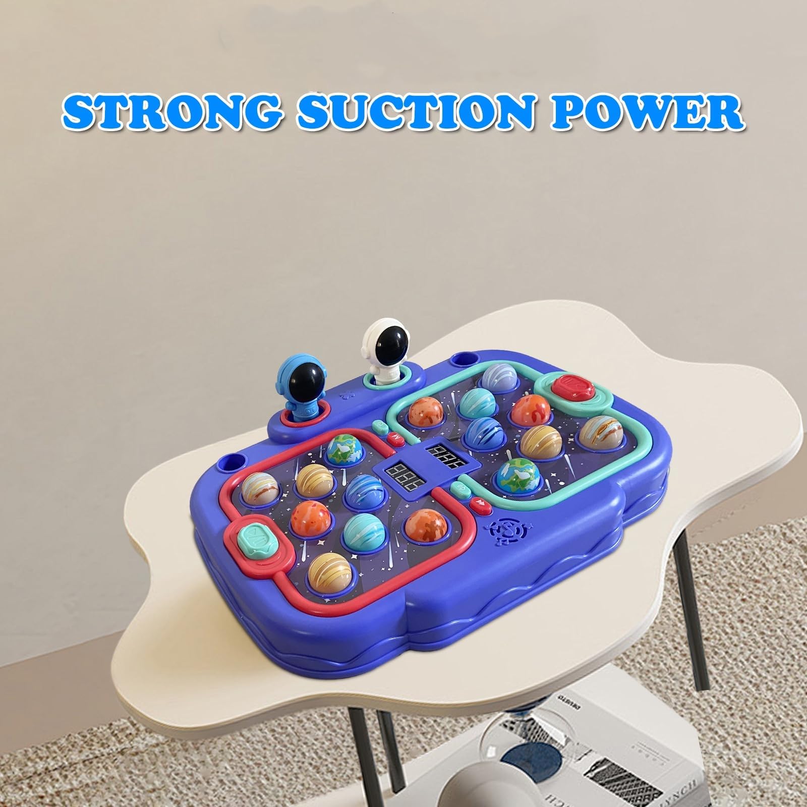 Henyiona Hammer Mole Game for Kids Toddlers, Hammer and Pounding Interactive Toddler Toys for Boys 4-6 with 2 Hammers, 5 Modes, Learning Toys for Kids 3-6 Year Old Boys Blue