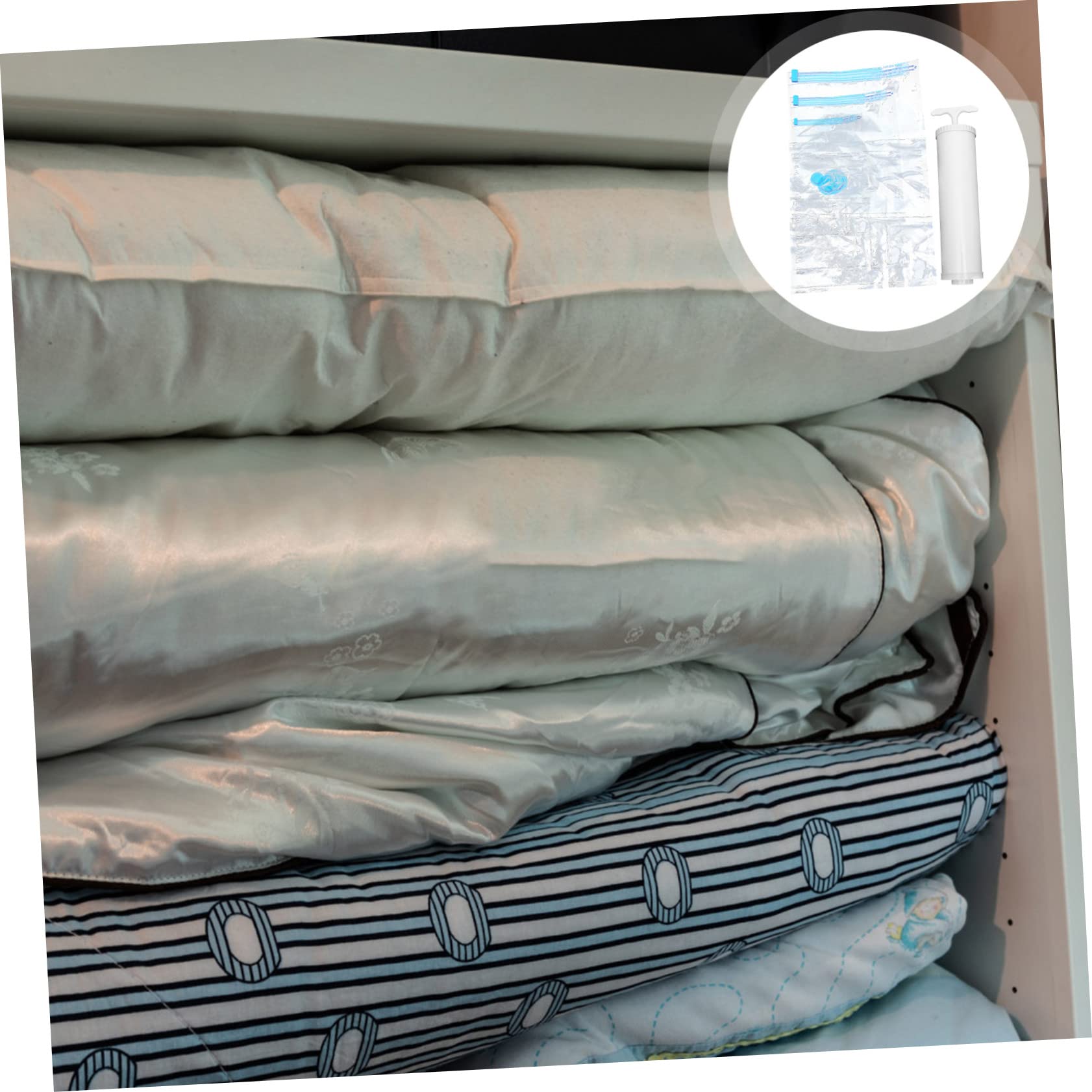 1 Set Kompressionsbeutel-Set, platzsparende Vakuum-Aufbewahrungsbeutel, Schrank-Vakuum-Organizer, Gepäck-Vakuumbeutel, Decken, Kissen, Taschen, platzsparende Vakuumbeutel für Haustiere,