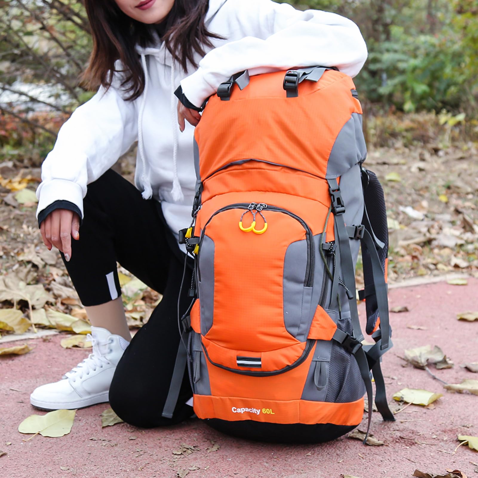 Lixada Zaino da trekking 50 l zaino con custodia di protezione impermeabile ultraleggero per alpinismo arrampicata trekking sport viaggio campeggio