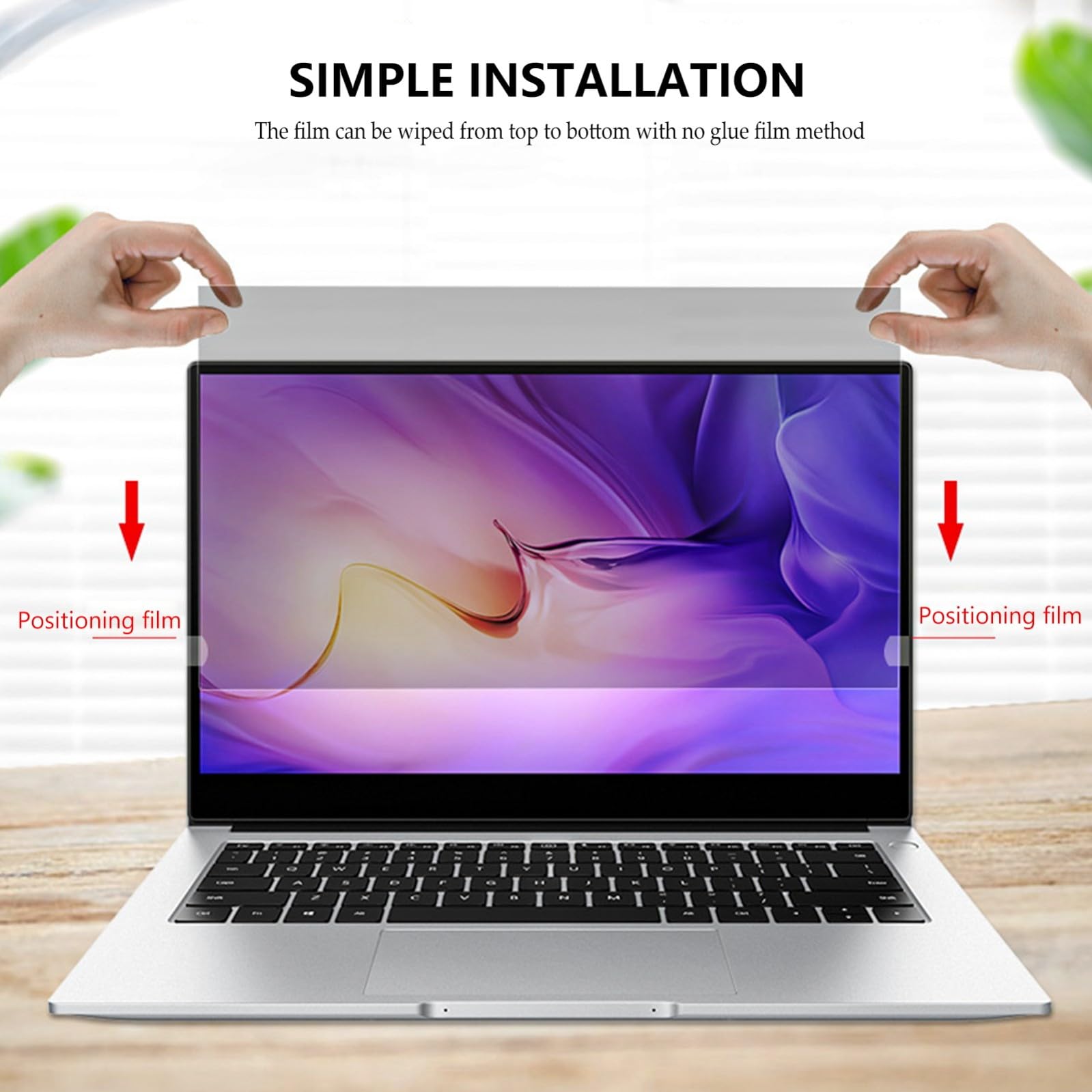 Mikikit Pellicola Protettiva Privacy per Schermo Notebook 15 Pollici in Pet Nero Protezione Schermo e Facile Installazione per università e Providers