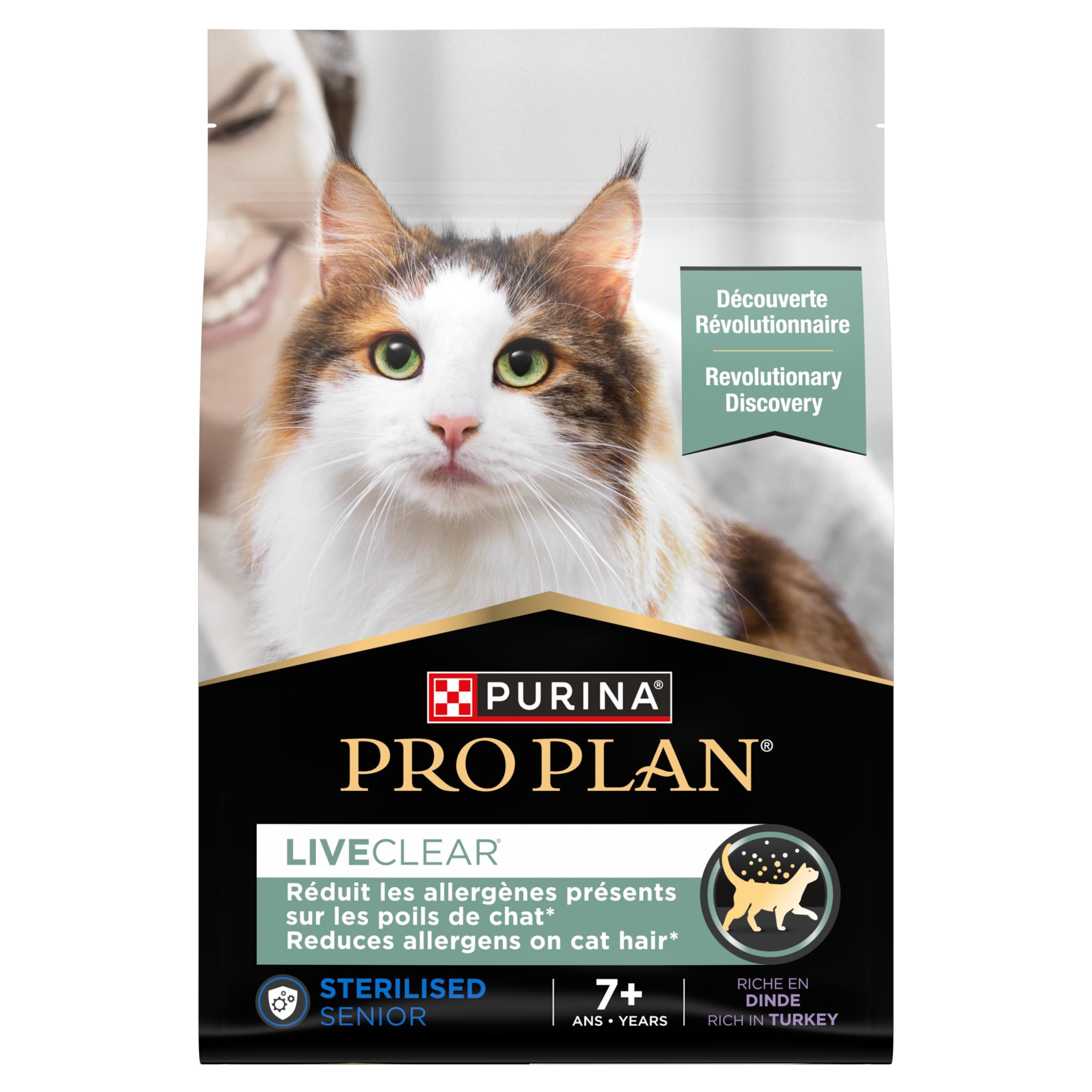 PURINA PRO PLAN | Liveclear Sterilised | Senior 7+ | Rico en Pavo | Croquetas | Gato | Bolsa de 2,8 kg