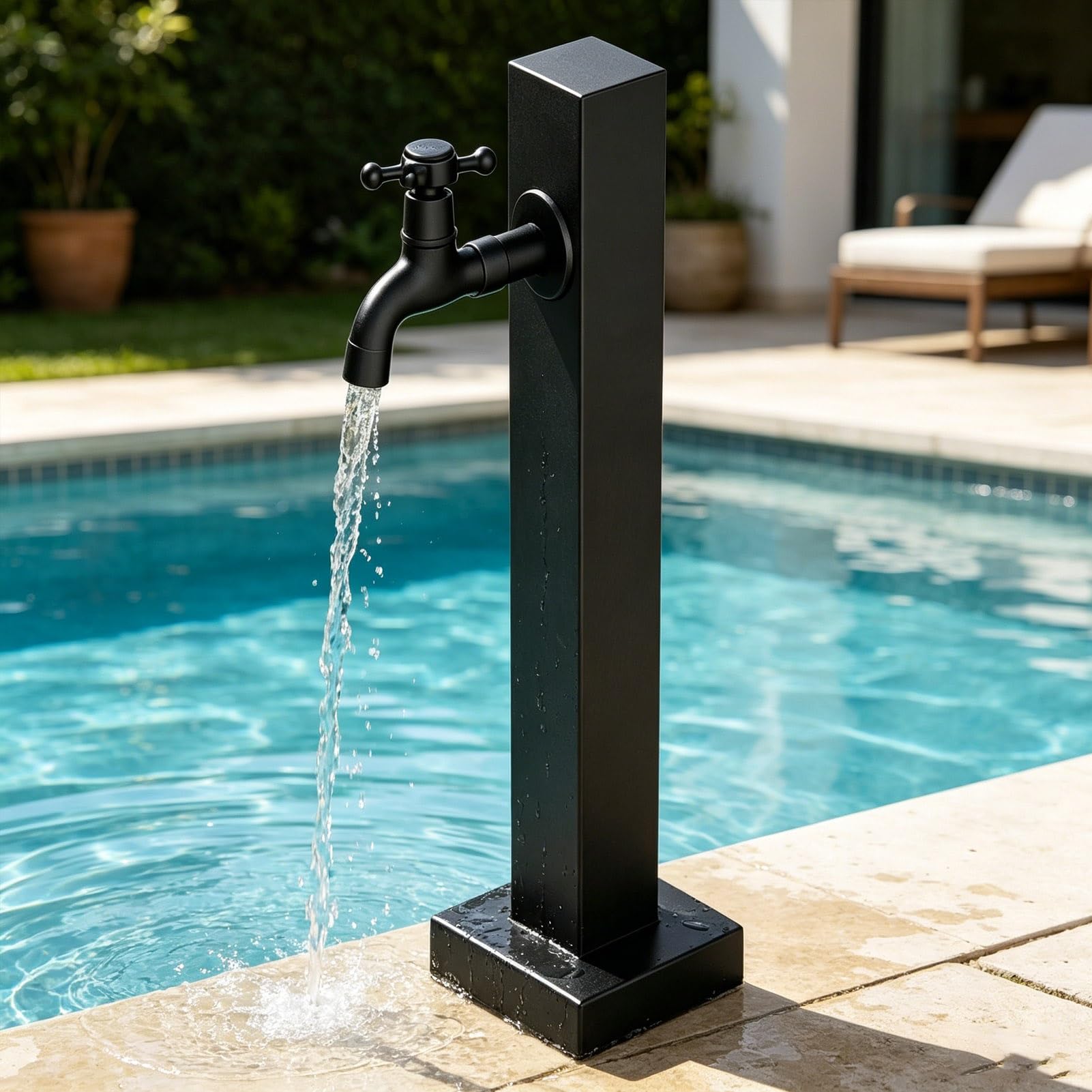 Outdoor Water Column Garden Water Tap, Antifreeze Hose Faucet Water Column with Spigot, Yard Hydrant Water Dispenser for Exterior Farm Backyard(Style 1,Height: 95cm/37.4in)