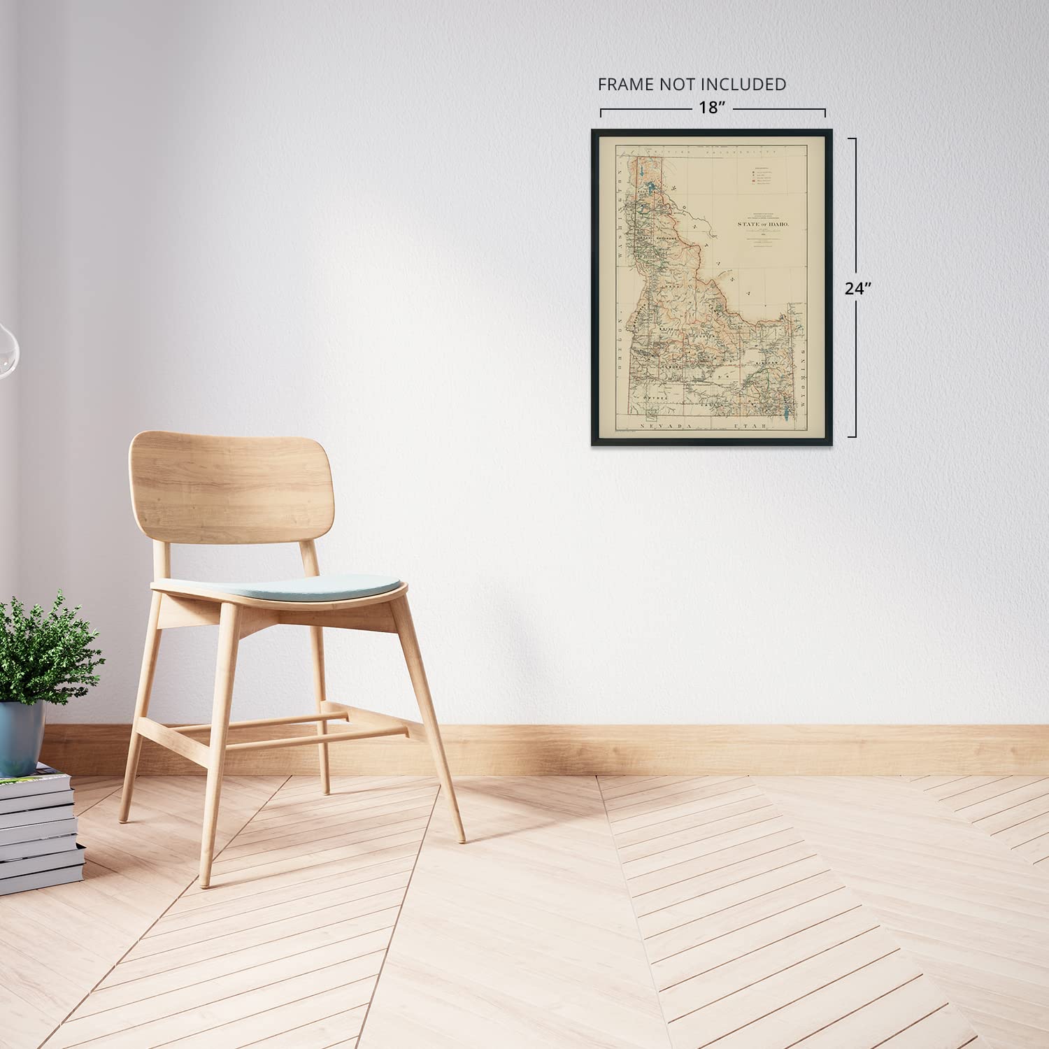 Snapklik.com : Vintage 1891 Idaho Map Print - 18x24 Inch Vintage Idaho ...