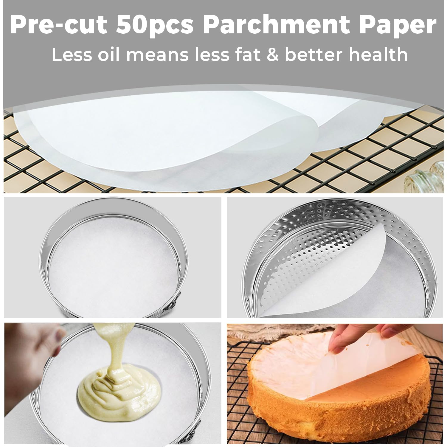 Molde desmontable de acero inoxidable de 9 pulgadas, antiadherente, a prueba de fugas, con protector de sartén, molde de forma de resorte para pastel de queso, molde de 9 pulgadas, moldes para 5