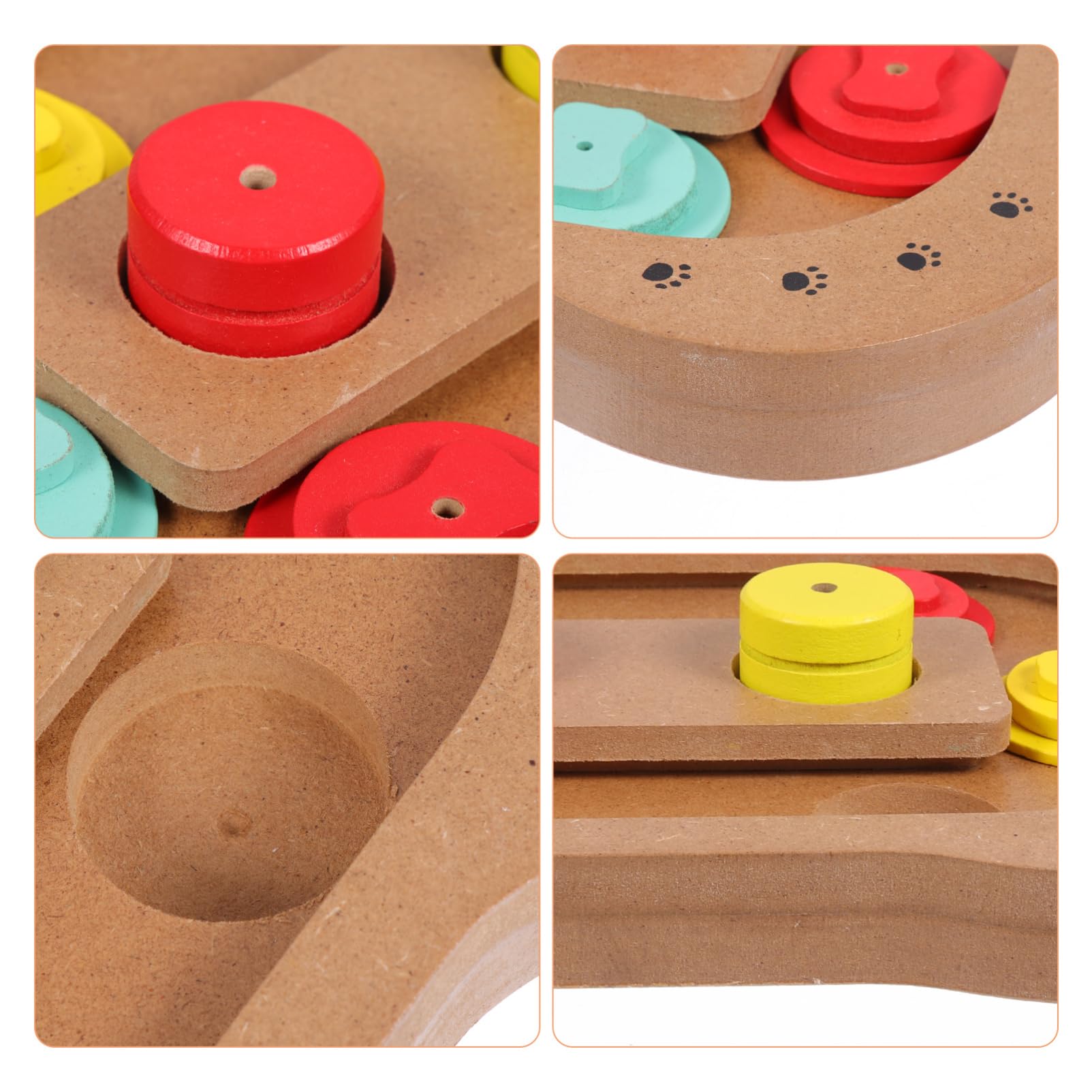 Toddmomy Holzknochen Spielzeug für Hunde mit Futteraufnahme und Foraging Funktion Natürliche Spiel und Fütterungslösung