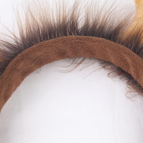Miniatura 4 de SHAARI Diadema de peluche para disfraz de animal, juego de rol, disfraz de fiesta de Año Nuevo, accesorios de dibujos animados, accesorio para niños